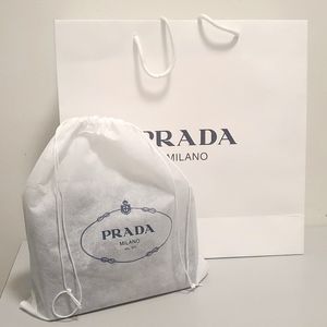 Prada shopping and dust bag combo